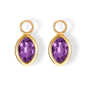 The Eva Charms (Moval Cut Amethyst in Solid 18ct Gold)