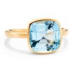 The Grace (Cushion Cut Blue Topaz in Solid 18ct Gold)
