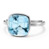The Grace (Cushion Cut Blue Topaz in Solid 18ct White Gold)